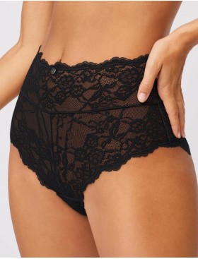 Высокие трусы слипы Ysabel Mora 10141 BASIC LACE черный, Цвет: черный, Размеры: S