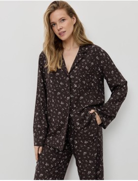 Пижама из вискозы с брюками Aruelle ARYA, Цвет: коричневый, Размеры: S