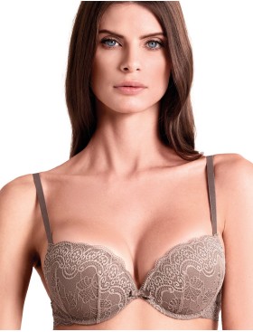 Бюстгальтер двойной пуш-ап Lormar DOUBLE PIZZO corteccia, Цвет: corteccia (кофе), Размеры: 65B, изображение 2