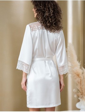 Шелковый халат-кимоно Mia-Amore AMANDA 3633 белый, Цвет: белый, Размеры: 2XL/3XL, изображение 2