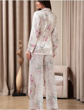 Пижама-двойка с цветами Mia-Amore FELICIA 9036, Цвет: молочный, Размеры: 2XL, изображение 2