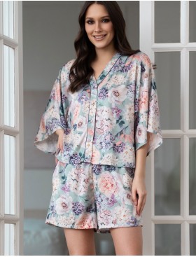 Шелковый комплект с шортами Mia-Amore MARIEL 4965, Цвет: мультицвет, Размеры: 3XL