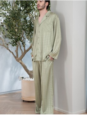 Мужская классическая пижама Mia-Amore TOSCANA 3931, Цвет: оливковый, Размеры: 3XL, изображение 4