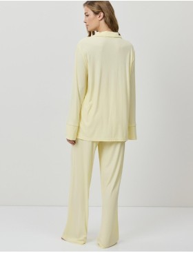Пижама с брюками из модала Aruelle CASSIA, Цвет: жёлтый, Размеры: M, изображение 3