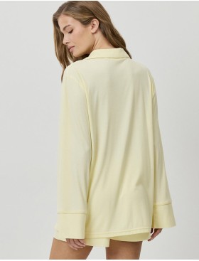 Пижама с шортами из модала Aruelle CASSIA, Цвет: жёлтый, Размеры: S, изображение 2