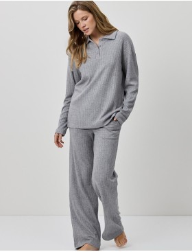 Домашний комплект с брюками Aruelle GRETTA SET, Цвет: серый, Размеры: S, изображение 2