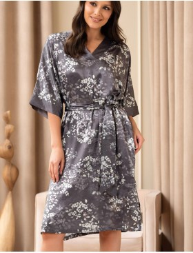Шелковая туника с поясом Mia-Amore FEDERICA 9104, Цвет: графитовый, Размеры: 4XL/5XL, изображение 3