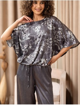 Пижама блуза с брюками Mia-Amore FEDERICA 9107, Цвет: графитовый, Размеры: 3XL