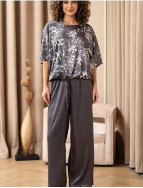 Пижама блуза с брюками Mia-Amore FEDERICA 9107, Цвет: графитовый, Размеры: 3XL, изображение 4