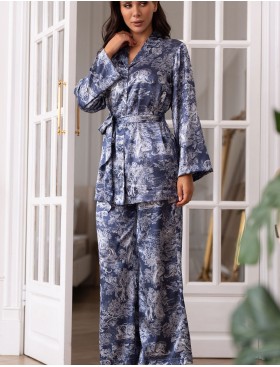 Пижама рубашка с брюками Mia-Amore MARJANI 9006, Цвет: темно-синий, Размеры: 3XL