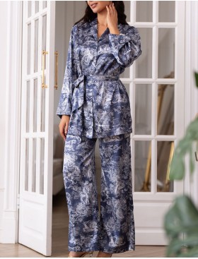 Пижама рубашка с брюками Mia-Amore MARJANI 9006, Цвет: темно-синий, Размеры: 3XL, изображение 3