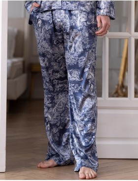 Шелковая мужская пижама Mia-Amore MARJANI 9008, Цвет: темно-синий, Размеры: 3XL, изображение 4