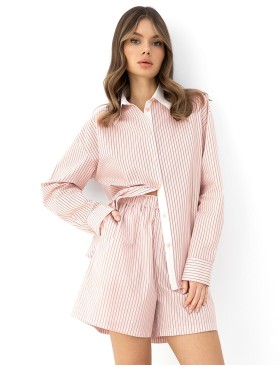 Хлопковая пижама с шортами Sensis MEIRA, Цвет: розовый, Размеры: M, изображение 3