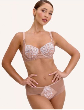 Трусы слипы Bella Misteria LACE MACCHIATO briefs, Цвет: телесный, Размеры: L, изображение 3