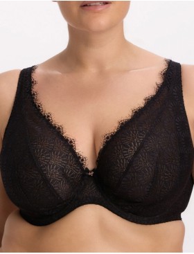 Кружевной бралетт макси Bella Misteria JASMINE NOTE soft bralette MAXI черный, Цвет: черный, Размеры: 100G