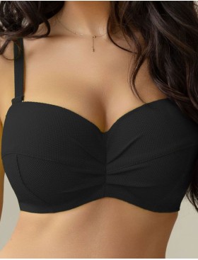 Верх купальника бандо Kris Line LEMON BLACK balconette MHM, Цвет: черный, Размеры: 80D