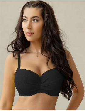 Верх купальника бандо Kris Line LEMON BLACK balconette MHM, Цвет: черный, Размеры: 80D, изображение 2