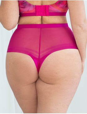Высокие стринги Kris Line ROSABELLA stringi high waist, Цвет: розовый цикламен, Размеры: M, изображение 2