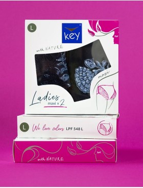 Набор высоких трусов слипов Key LPF 548 (2 шт) синий, Цвет: синий, Размеры: M, изображение 5