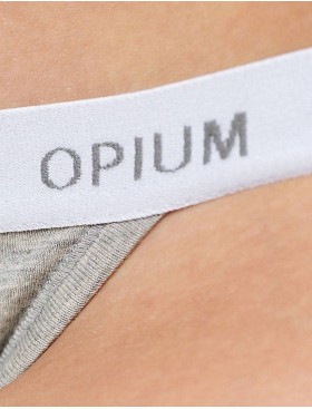 Хлопковые трусы-танга Opium T-4 серый меланж, Цвет: серый меланж, Размеры: XL, изображение 3