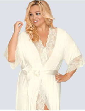 Длинный пеньюар Akcent 505 экрю, Цвет: экрю, Размеры: L, изображение 3