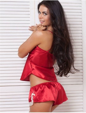 Атласные шортики OPIUM ISTINTO 411 красный/жемчужный, Цвет: красный/жемчужный, Размеры: S/M, изображение 3