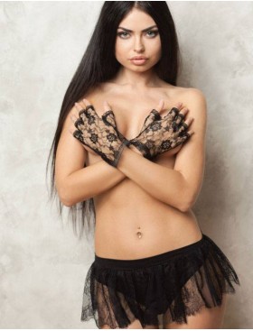 Трусики стринги с юбочкой OPIUM ISTINTO 472, Цвет: черный, Размеры: S