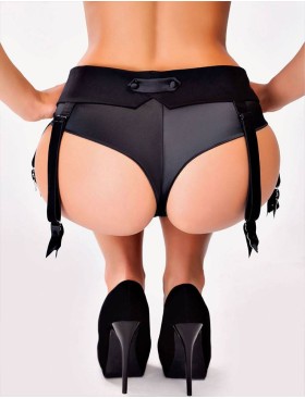 Атласный пояс для чулок OPIUM ISTINTO 506, Цвет: черный, Размеры: S, изображение 4