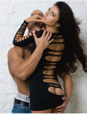 Сексуальное платье OPIUM ISTINTO 602, Цвет: черный, Размеры: S/M/L, изображение 2