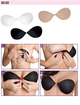 Бюстгальтер-невидимка тканевый Julimex BS-02 черный, Цвет: черный, Размеры: B, изображение 6