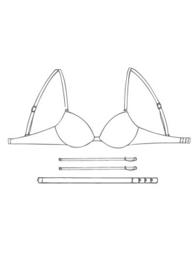 Бюстгальтер-трансформер с пуш-ап Sielei FANTASTIC 1590 bianco, Цвет: bianco (белый), Размеры: 70C, изображение 7