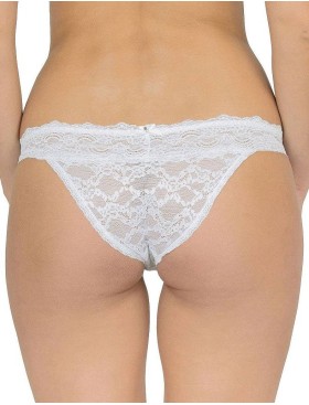 Кружевные трусы танга Sielei VANITY 1775 bianco, Цвет: bianco (белый), Размеры: 2XL, изображение 2