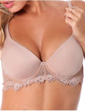 Бюстгальтер балконет Lormar MOUSSE PIZZO noisette, Цвет: noisette (телесный), Размеры: 85D, изображение 3