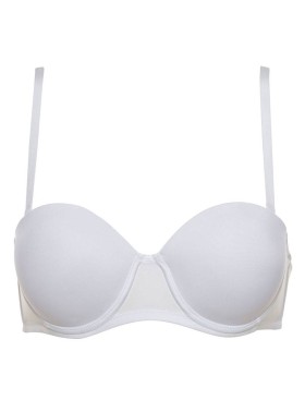 Бюстгальтер балконет фашия пуш-ап Lormar PURA bianco, Цвет: bianco (белый), Размеры: 70B, изображение 3
