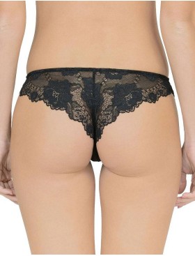 Трусы бразилиана кружевные Lormar PRESTIGE br nero, Цвет: nero (черный), Размеры: M, изображение 4