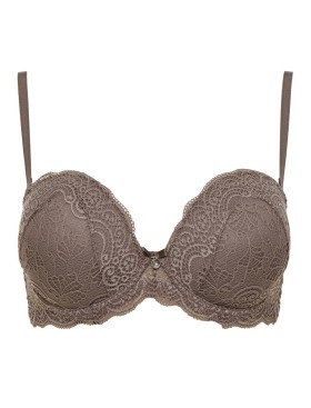 Бюстгальтер фашия с двойным пуш-ап Lormar EXTRA PIZZO corteccia, Цвет: corteccia (кофе), Размеры: 70B, изображение 4