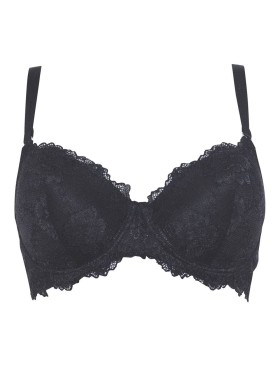 Бюстгальтер балконет Lormar FAVOLOSO nero, Цвет: nero (черный), Размеры: 70C, изображение 2