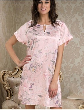 Туника из натурального шелка Mia-Amore EDEM 5955, Цвет: розовый, Размеры: S/M