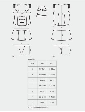 Ролевой костюм Obsessive MAJORETTA COSTUME, Цвет: бордо, Размеры: L/XL, изображение 3