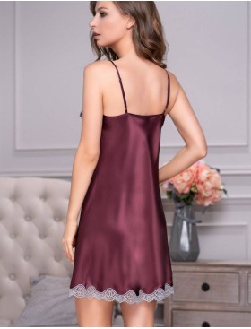 Шелковая сорочка Mia-Amore LAURA 3290 бордовый, Цвет: бордовый, Размеры: S, изображение 2