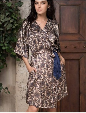 Халат-кимоно шелковый Mia-Amore PERSIA 3403, Цвет: золотистый, Размеры: S/M