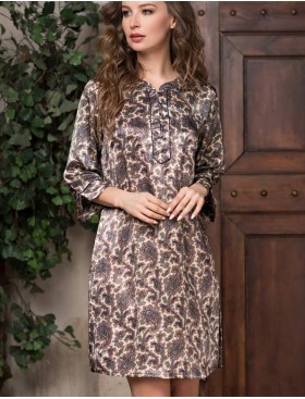 Туника шелковая с поясом Mia-Amore PERSIA 3405, Цвет: золотистый, Размеры: S/M, изображение 2