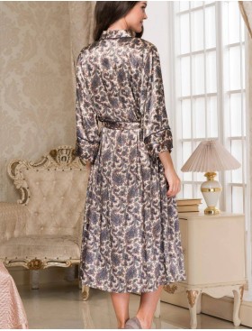 Длинный шелковый халат-кимоно Mia-Amore PERSIA 3409, Цвет: золотистый, Размеры: 2XL/3XL, изображение 2