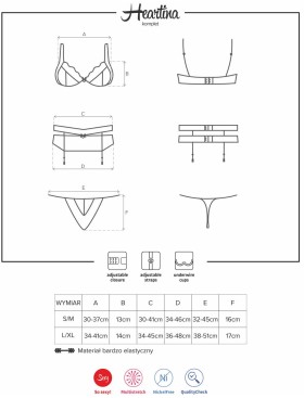 Комплект с поясом Obsessive HEARTINA SET розовый, Цвет: розовый, Размеры: L/XL, изображение 5