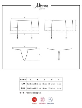 Пояс для чулок с трусиками Obsessive MIAMOR GARTER BELT черный, Цвет: черный, Размеры: S/M, изображение 6