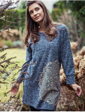 Туника Key LHD 895 18/19, Цвет: синий/серый, Размеры: M