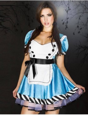 Ролевой костюм Chilirose 3354 ALICE IN WONDERLAND, Цвет: голубой, Размеры: S