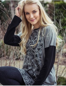 Платье/Туника Key LHD 570 18/19, Цвет: серый/черный, Размеры: M