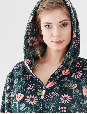 Теплый флисовый кардиган Key LGS 550, Цвет: черный/зеленый, Размеры: S/M, изображение 3