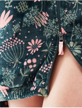 Теплый флисовый кардиган Key LGS 550, Цвет: черный/зеленый, Размеры: S/M, изображение 4